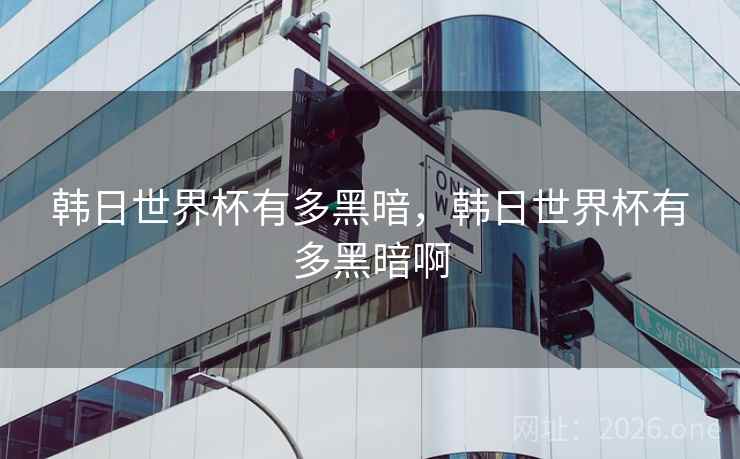 韩日世界杯有多黑暗，韩日世界杯有多黑暗啊